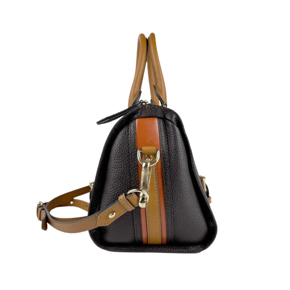 Burberry handbag shoulder bag brown gold leather - Picture 2 of 4